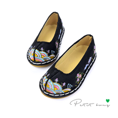 여아 담채자수 검정 꽃신(130~220mm) / 유아 꼬까신 한복소품