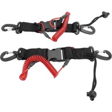 VINGVO 2PCS 스쿠버 다이빙 랜야드 스테인리스 스틸 스프링 코일 카메라 라이트 수중 사진 촬영 낚시용 버클