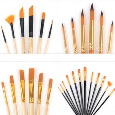 강샵 미술붓 스텐실붓, 혼합 6P