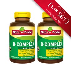 [정품 미국 배송] 네이쳐 메이드 슈퍼 B 컴플렉스 460정-2개 (타블렛) Nature made Super Complex, 1세트, 바세린 1개,, 920정