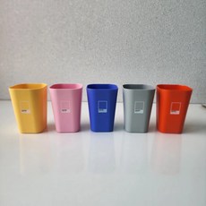 컬러풀 5가지 색상 펜톤양치컵, 옐로우