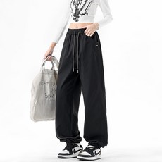 美式純色寬鬆直筒戶外休閒長褲 - 2026春季新款運動長褲