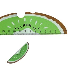 과일모양자 키위 디자인 15cm 플라스틱 학습용자 똑템, 1개