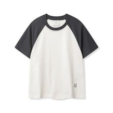 [백화점 정품] 코드그라피 매장정품 CODEGRAPHY (우먼) 레글런 배색 반소매 티셔츠크림