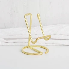 귀여운 카드 홀더 골드 금속 종이 주최자 바인더 클립 디스플레이 사무실 비즈니스 남성과 여성을위한 패션, 04 Gold