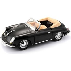 BURAGO 포르쉐356 B 다이 캐스트 자동차 미니어처 1/24 카브리올레 1961블랙, 1개