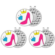 지칸디 골프 볼마크 자석클립 포함 3개세트, 하이힐, 1세트