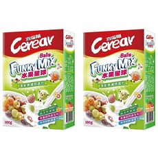 Cerear 喜瑞爾 FUNKY MIX 水果星球 五種水果添加 100%純天然萃取 非基因改造玉米 新鮮國產米製造, 160g, 2盒
