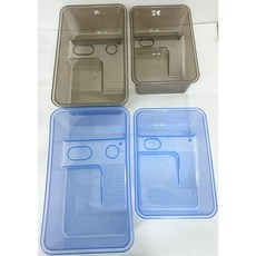 烏龜缸 烏龜飼養盒 烏龜飼養箱(裸缸) 烏龜盒 烏龜 巴西龜 台灣龜 澤龜缸 龜龜缸, 1個, 小 (藍色)