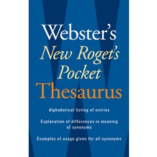 (영문도서) Webster's New Roget's Pocket Thesaurus Paperback, Collins Reference, English, 9780618953202