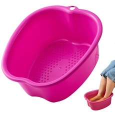 Ytterbium 발에 몸을 담그는 욕조 대형 마사지 족욕 욕조 플라스틱 홈 스파 페디큐어 버킷 휴식 및 스트레스 완화 여성 및 남성에게 적합 (핑크), 퍼플