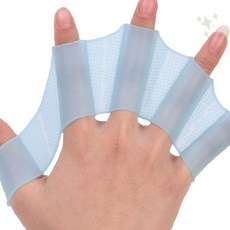 수영 훈련 실리콘 핑거 패들 손가락 물갈퀴 수영장 아쿠아로빅 수중운동 성인, S