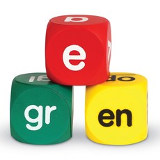 교육완구 러닝리소스 EDU 0589 파닉스주사위학급세트 Hand-On Literacy? Phonics Cube Classpack Set, 약 4.2cm, 1개