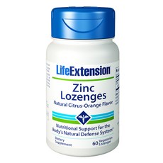 LIFE EXTENSION 鋅素食口含錠 柑橘口味, 60 件, 1個