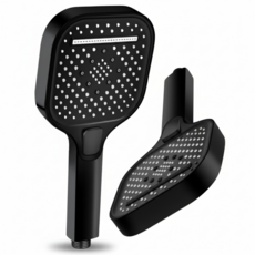 낭만픽 3단 수압쾌감 대형 샤워기헤드, 블랙, 1개
