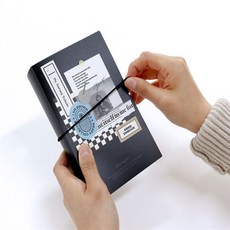 딜리고 스토리지 스크랩 티켓북 56포켓+스티커 콘서트티켓북 뮤지컬티켓보관 영화티켓북, 블랙