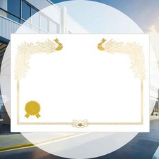 상장 금박 가로 50장 상장지 a4사이즈 금박테두리 금박인쇄 감사장 상장용지