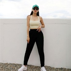 SOON2DLE 女子空氣標籤慢跑褲