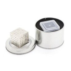 비즈 마그네틱 취미 자석 구슬 블록 성인용, 5mm 실버 스퀘어 216 개 + 철 상자