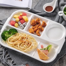 GRIT 瓷盤家庭早午餐飲食盤, 白色的