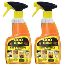 구곤 스티커 제거제 테이프 자국 끈끈이 차량 타르 접착제 본드 제거 스프레이 355ml, 2개