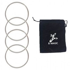 프롬단디 JL매직 고퀼리티 가성비갑 프리미엄 소링 닌자링 파우치 포함 손끝에서 링 연결 마술 도매, 1개