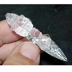 白水晶普巴金剛杵附珍藏盒 – 佛教法器、避邪鎮宅、水晶工藝品, 1個