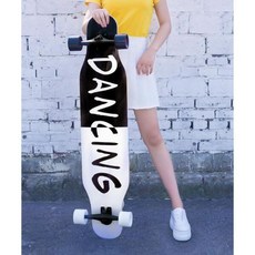 롱보드 스케이트 초급자 성인 댄스 브러시 스트리트 롱보드 시작 바퀴 스포츠, A. 올마이티 버전 - 핑크 무드