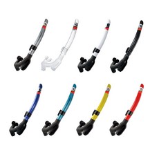 島嶼潛水 GULL SUPER BULLET/MINI 呼吸管，舒適矽膠咬嘴，排水閥設計，多色可選, 請先確認顏色再下單