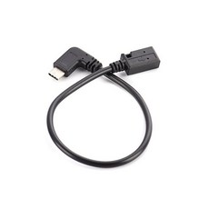 勁科技 Type-C公 90度彎頭轉mini5p母 轉接加長線, 1個, Black, 27cm