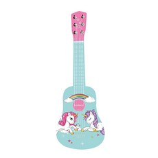 LEXiBOOK My First 유니콘 나무 기타 스트링 6개 53cm 가이드 포함 핑크/블루 K205UNI, LEXiBOOK, My First 유니콘 나무 기타,