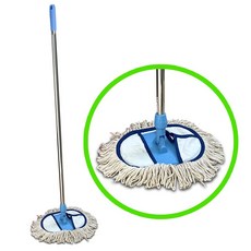 고급 꽃걸레 밀대 타원형 SET 리스킹 자루 막대걸레 바닥 밀대 방청소 체육관 사무실, 기본, 1개