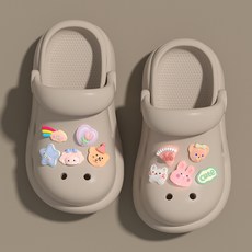 卡通兔子女士洞洞鞋外穿厚底沙灘兒童防滑親子涼鞋女童踩屎感女孩
