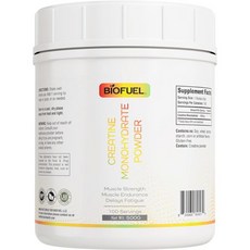Biofuel Creatine Monohydrate Powder – Enhances Muscle Building Strength and Performance – 500g, Biofuel Creatine Monohydrate P, 1개