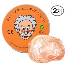 KC인증 퍼티 슬라임 박사퍼티 손에 안 묻는 유리퍼티, 오렌지, 45g, 2개