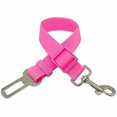 강아지안전벨트 충격방지 강아지 차량용 안전벨트 강아지 여밈 길이 조절 강아지 멜빵, 핑크, 32-62센티미터