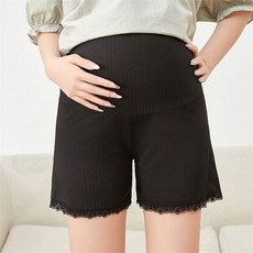 임산부 속바지 여름 편한 허리 임산부 사각 팬티 조절 이너웨어 웨스트 레이스 반바지 루즈핏 외출 팬츠