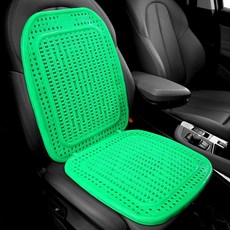 화물차 방석 실내 버스 플라스틱 카시트 등받이 냉감 운전석 지압 조수석 커버, 유리구슬()-이중사각패드에등받이(2장올인원롱타입)