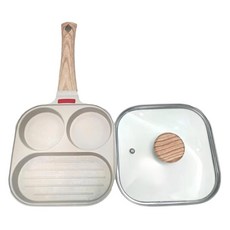 휘케이 인덕션 멀티 계란 후라이팬 + 뚜껑 세트, 19cm, 1개