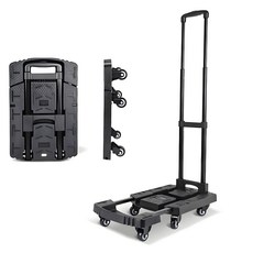 LA DERIVE 카트 폴딩카트 6랩 확장형 캠핑마트쇼핑 폴딩카트 엘라스틱 섀시카트 3단 폴딩카트, 블랙, 1개