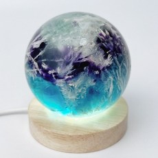 螢石球6.3cm 方塊體 紫藍綠色 煙火 星空光 藻綠 羽毛體 藍螢石 綠螢石, 1個