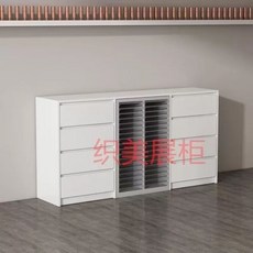 네일 전용 하부장 수납공간 많은 샵용 작업 테이블장 150x34x90cm, D. 200x34x88.5 철제 캐비닛 1개 세트
