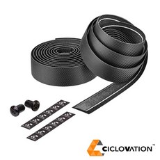 CICLOVATION 2D 碳纖維紋 皮質觸感 自行車把帶, 1個, 2D碳纖維紋