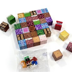 게임 마인크레프트 픽셀 자석 블럭 36pcs 랜덤 2개, 1개, 상세페이지 참조