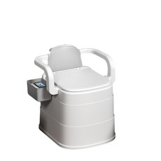 行動式坐便器 老人移動馬桶 坐便椅 家用便盆, 灰色基礎款硬墊, 1個
