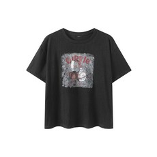 GGPX 빠른배송 프린팅 라운드넥 데일리 반팔 티셔츠 (GQBLW031D)