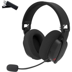 레드드래곤 H888 무선 게이밍 헤드셋 7.1 서라운드 사운드 트라이 모드 헤드폰 168g 초경량 디자인 분리형 마이크 40mm 드라이버 부드러운 메모리 폼 패딩 게이머 PC용, Redragon 검정