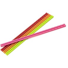 130076 4개 세트 재사용 가능한 실리콘 요리 젓가락 23.9cm(9.4인치) - 미끄럼 방지 스테인리스 스틸 강화 긁힘 방지 팬 친화적 식기 세척기 사용 가능 캠, 4가지 색상 세트 누들 젓가락