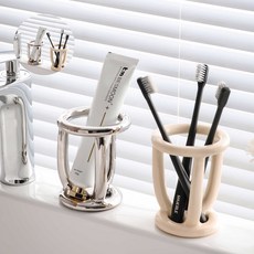 면도기걸이 면도기거치대 보관 홀더 꽂이 랙 세라믹 도자기 칫솔꽂이 치솔 치약 걸이 실버, 1개, 상세 설명 참조