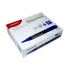 모나미 생잉크 유성매직 120 둥근닙, 청색, 12개